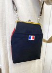 画像5: 【完成品のがまぐち】ポケット付きショルダーバッグ・フランス国旗 (5)